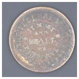 1863 It Must & Shall Be Preserved Civil War Token