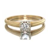 14kt Gold Vintage Diamond Solitaire Ring
