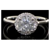 14K White Gold 1.78 ct Round Diamond Ring