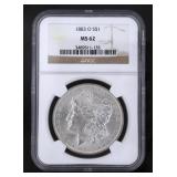 1883 New Orleans MS62 Morgan Silver Dollar