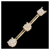 10kt Gold Past Present Future Diamond Pendant