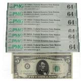 1963 Choice UNC $5.00 Federal Reserve Note