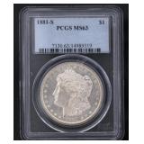 1881-S MS63 Morgan Silver Dollar