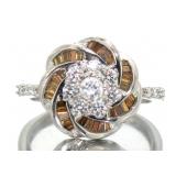 Brilliant Baguette Chocolate Diamond Cocktail Ring