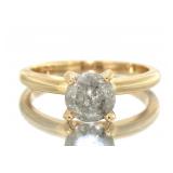 14kt Gold Brilliant 1.51 ct Diamond Solitaire Ring