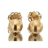 14kt Gold 5 mm Ball Earrings