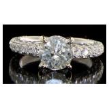 14kt White Gold 2.74 ct Round Diamond Ring