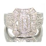 Brilliant White Topaz Designer Ring