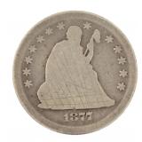 1877 Seated Liberty Silver Quarter