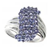 Genuine 1.70 ct Tanzanite & Diamond Ring