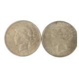 1924 & 1925 Peace Silver Dollar