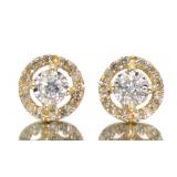 10kt Gold Brilliant Diamond Stud Earrings