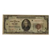 1929 New York $20 National Currency Note