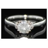14kt Gold Brilliant 1.18 ct Diamond Solitaire Ring