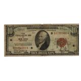 1929 New York $10 National Currency Note