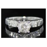 18kt Gold Brilliant 1.29 ct Diamond Solitaire Ring