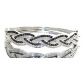 2.00 ct Black & White Diamond Cuff Bracelet