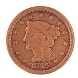 1844 Liberty Braided Hair Copper Large Cent