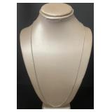 14kt White Gold 18" Box Necklace