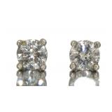 14kt Gold Brilliant 1/2 ct Diamond Stud Earrings