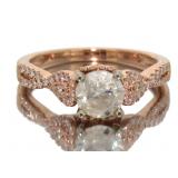 14kt Rose Gold Brilliant 1.40 ct Diamond Ring