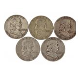 Mixed Date: Franklin Silver Half Dollar