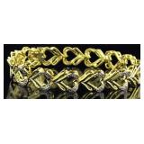 Double Heart Diamond Designer Bracelet