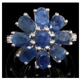 Natural 5.11 ct Sapphire Cocktail Ring