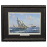 Schooner Yacht American Signed/Numbered Lithograph
