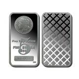 5 Ounce - .999 Fine Silver Morgan Dollar Bar
