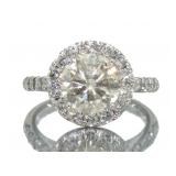 14kt Gold 3.92 ct Round Brilliant Diamond Ring