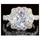 14kt Gold 5.46 ct Round Brilliant Diamond Ring
