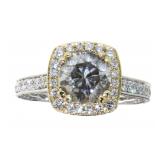 14kt Gold 3.15 ct Brilliant Round Diamond Ring