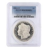 1884 MS63 DMPL Carson CIty Morgan Silver Dollar