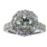 14kt Gold 4.16 ct Round Brilliant Diamond Ring