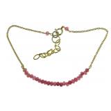 Genuine Pink Chalcedony Beaded Bracelet