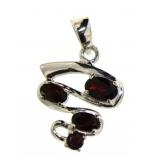 Genuine Garnet Swirl Pendant