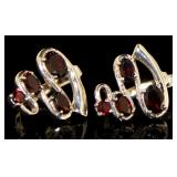 Genuine Garnet Leverback Earrings