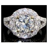 14kt Gold 4.26 ct Round Brilliant Diamond Ring