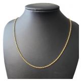 14kt Gold Rope Twist 21" Necklace