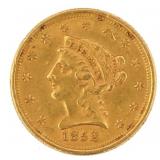 1852 Liberty Head $2.50 Gold Quarter Eagle