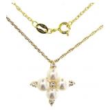 Cultured Freshwater Pearl & White Topaz Necklace