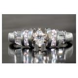 Solid Platinum 1/2 ct Marquise Diamond Ring