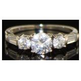Beautiful 1.00 ct White Topaz Engagement Ring
