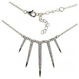 Beautiful White Topaz Spike Necklace