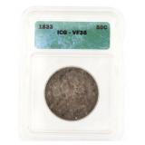 1833 Capped Bust Silver Half Dollar