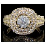 14kt Gold Brilliant Round 1.83 ct Diamond Ring