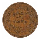 CIvil War Army & Navy Copper Token
