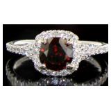 14kt Gold 1.50 ct Red Round Brilliant Diamond Ring