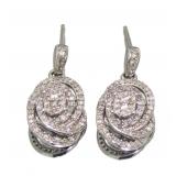 10kt Gold Elegant 1/2 ct Diamond Dangle Earrings